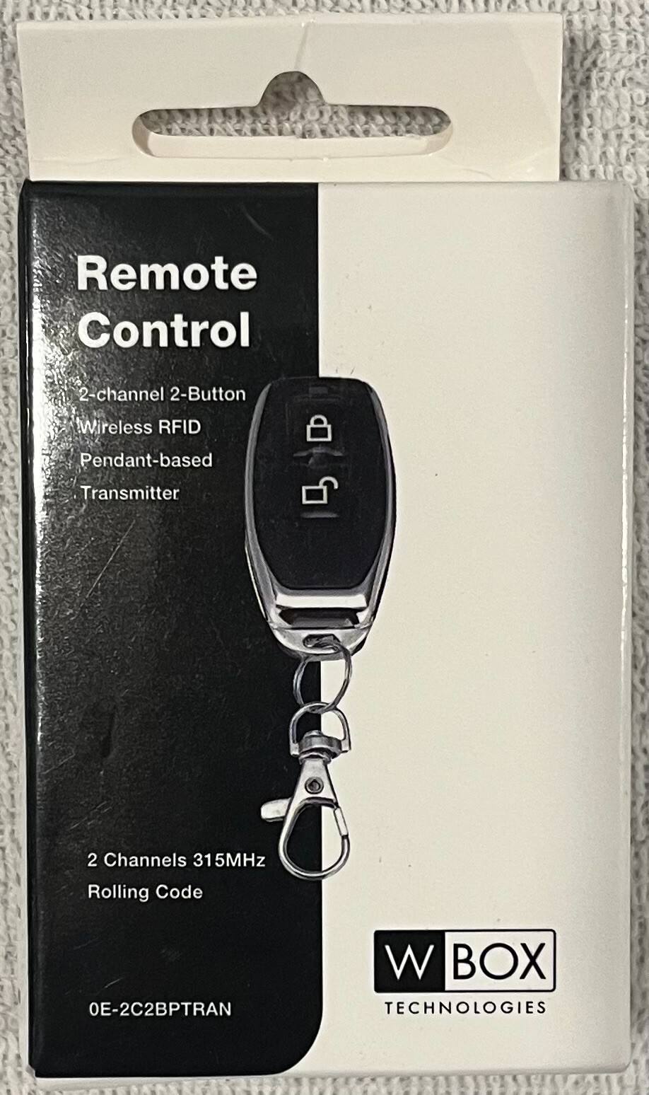 W Box Technologies 0E-2C2BPTRAN 2-Button Wireless RFID Pendant Transmitter
