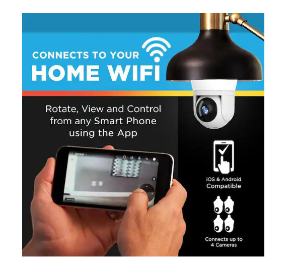Sight Bulb Pro Wi-Fi Smart Security Camera & LED Light 360 View FHD 3MP