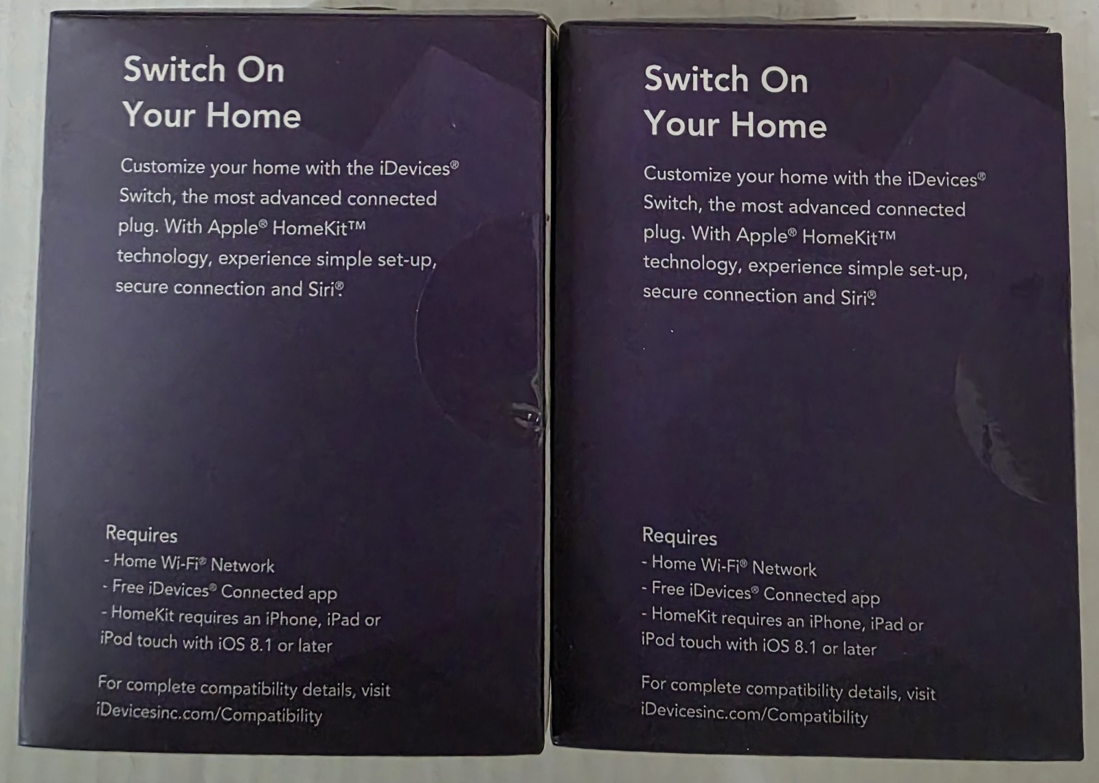 Lot of 2 iDevices Smart Plug Switch Works With Apple HomeKit WiFi #IDEV0001 -NEW