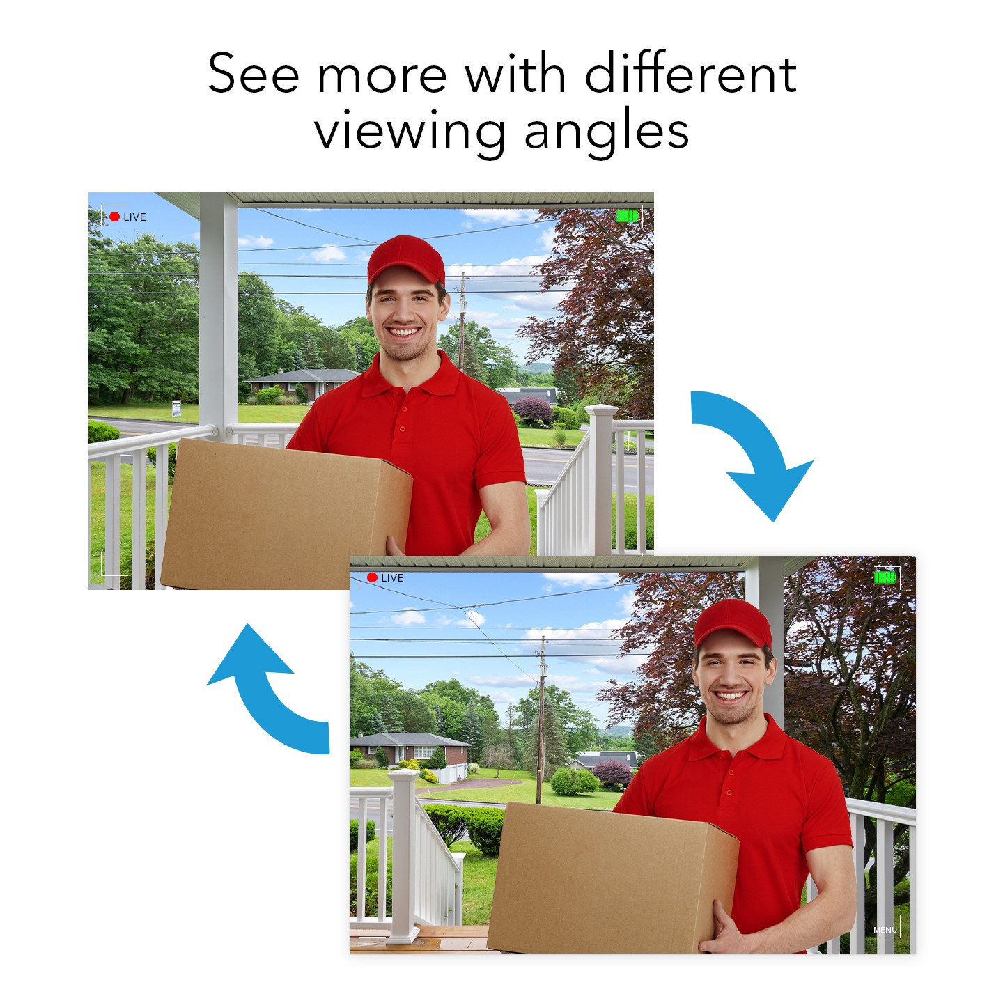 Horizontal Wedge Wall Mount Bracket for Arlo Essential Doorbell 2nd Gen/Wirefree