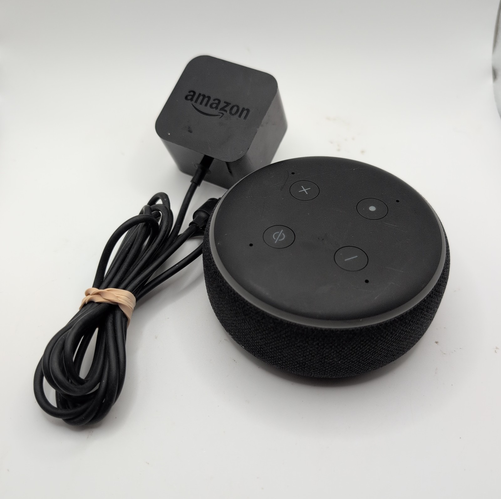 Amazon Echo Dot 3rd Gen Charcoal Smart Speaker D9N29T with 15W Power Adapter