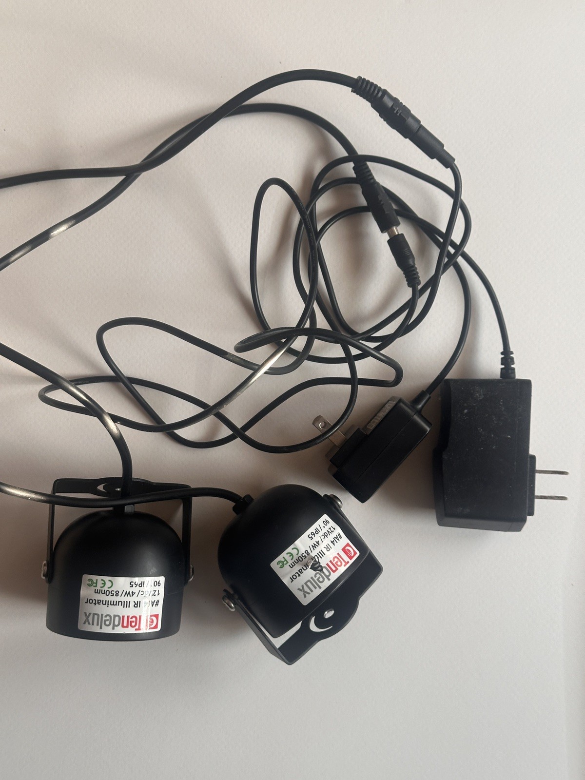 SET OF 2 Tendelux AI4 IR Illuminator 850nm IP65 For CCTV Security Camera