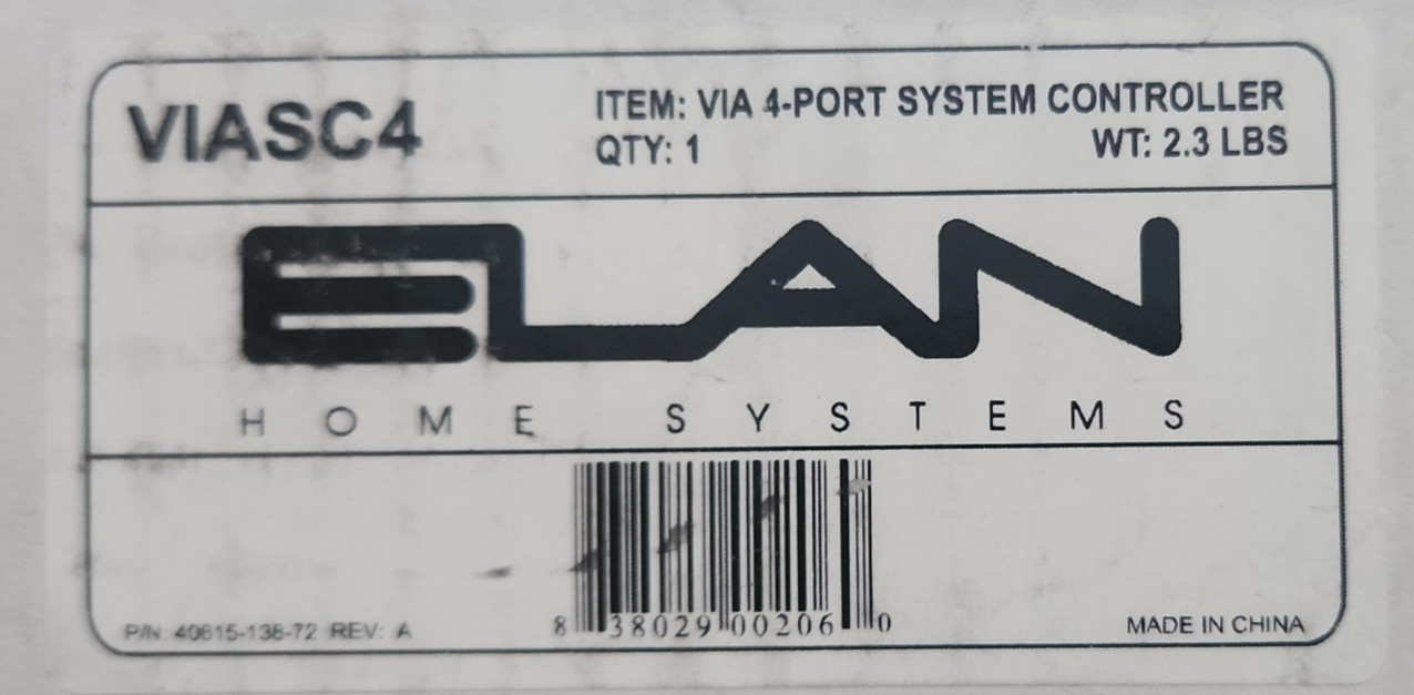 Elan VIA SC4 4 Port Systems Controller Works With Elan Home Systems