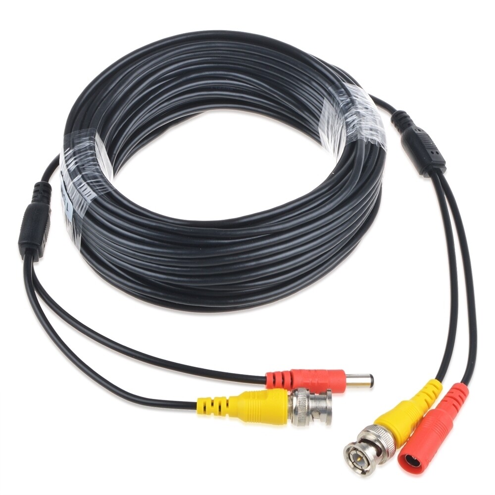65ft Video and Power BNC Cable Cord for CCTV Security Cameras Defender Cameras