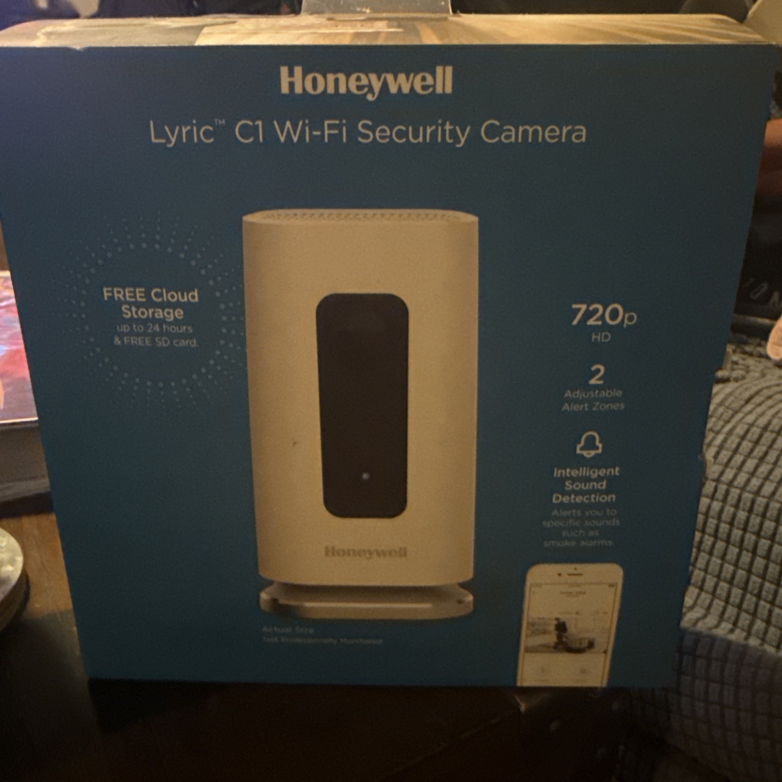 Honeywell Lyric C1 Camera — Used in Box with 8gb MicroSD and Adapter.