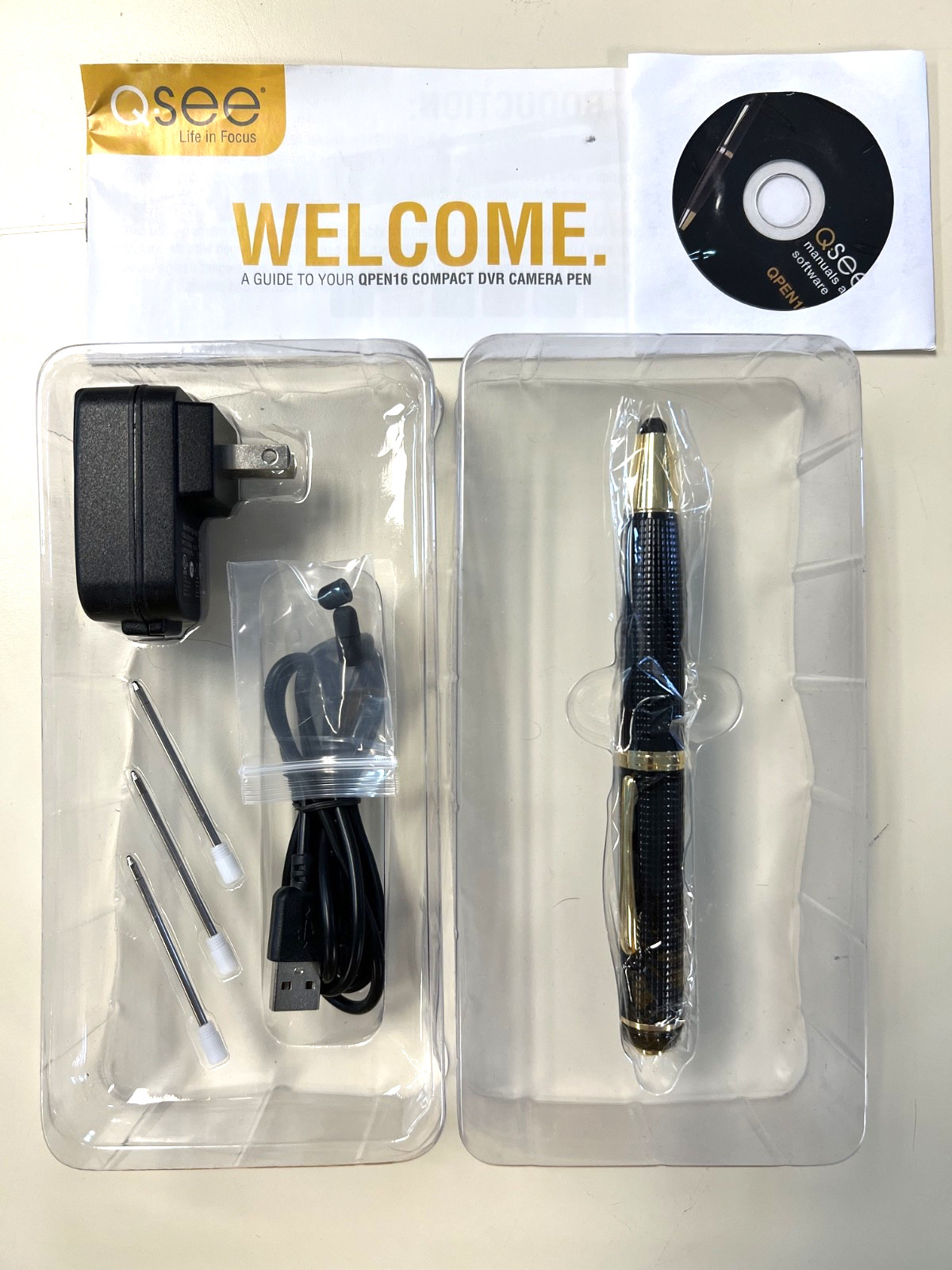 Q-See QPen 16GB – QPEN16 – DVR Pen, AVI MPEG 4MP 16:9