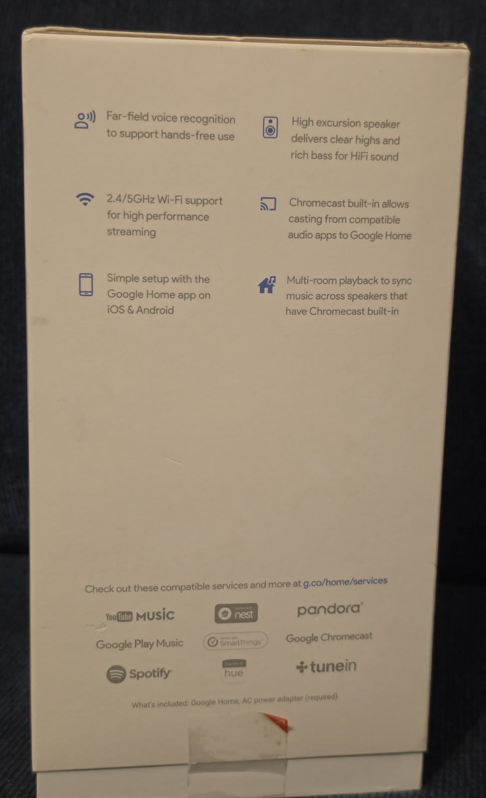 Google Home • Voice Activated Smart Speaker • GA3A00417A14 • New • iOS & Android