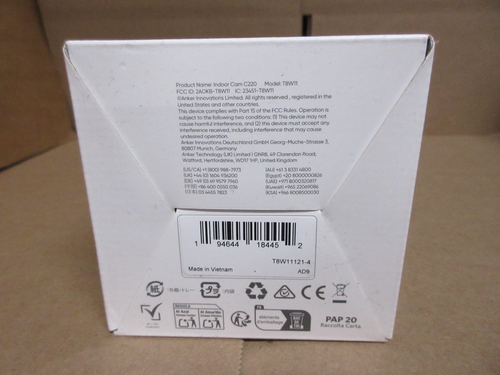 eufy T8W11121-4 Security Solo Indoor-Cam C220 Wired 2K Surveillance Camera B10S2