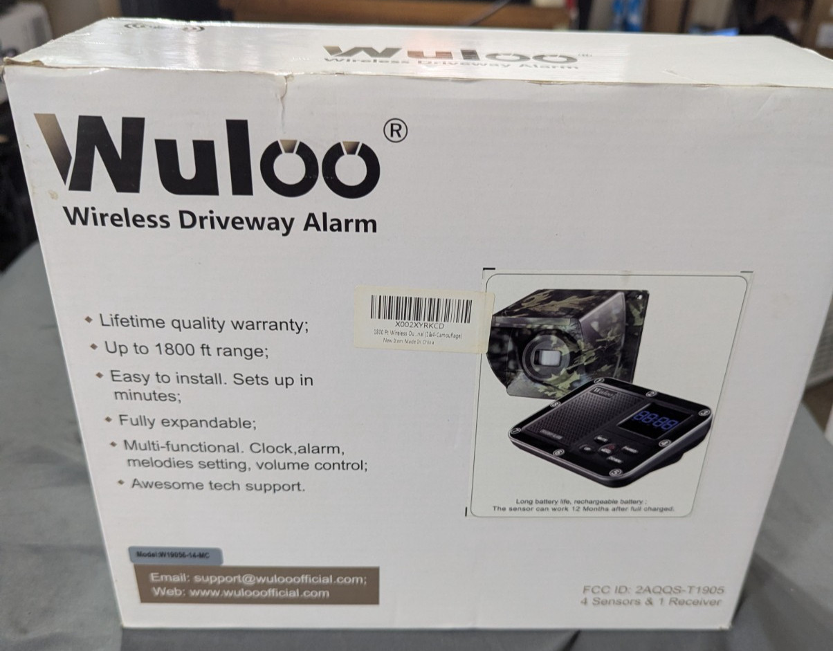Solar Driveway Alarm Wireless Outside Long Range Outdoor Motion Sensor Time Camo