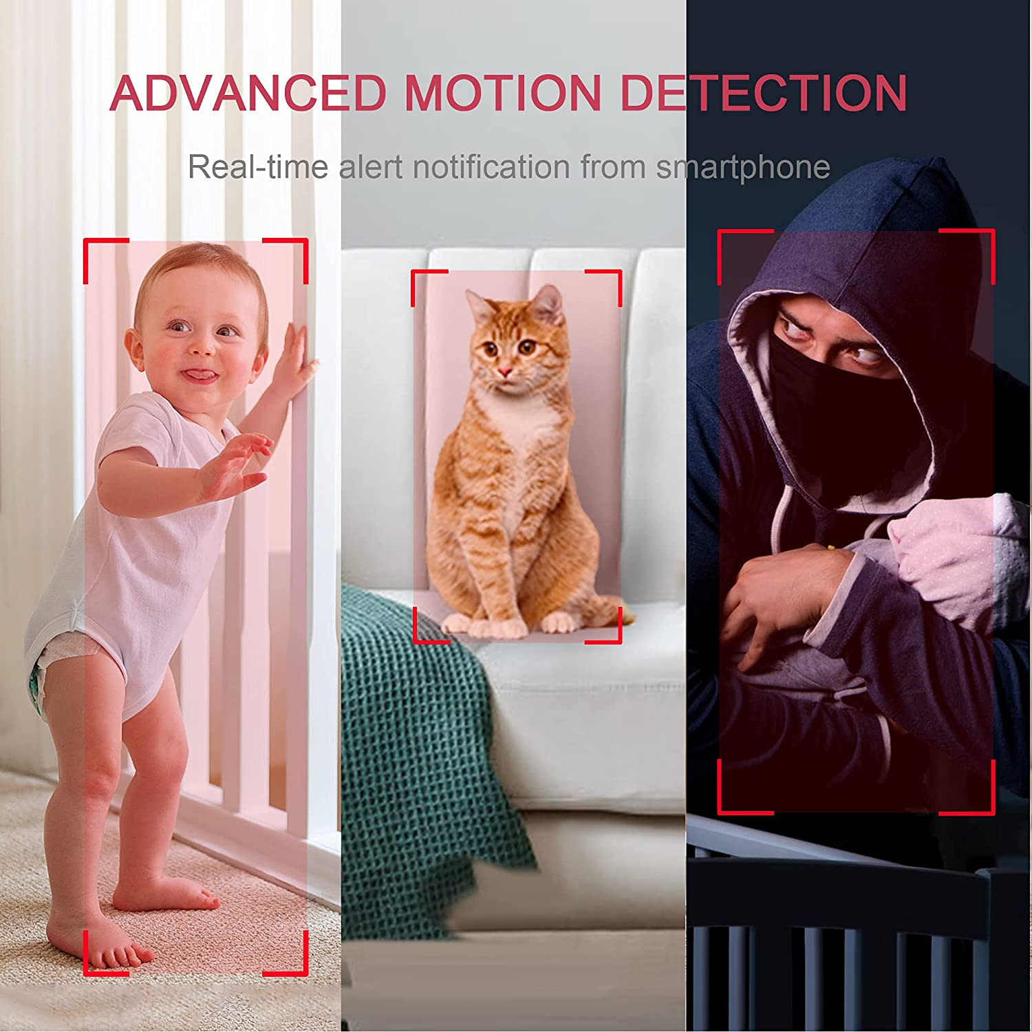 Security Cameras 4Pcs, Home Security Camera Indoor 1080P, Wi-Fi Cameras Wired fo