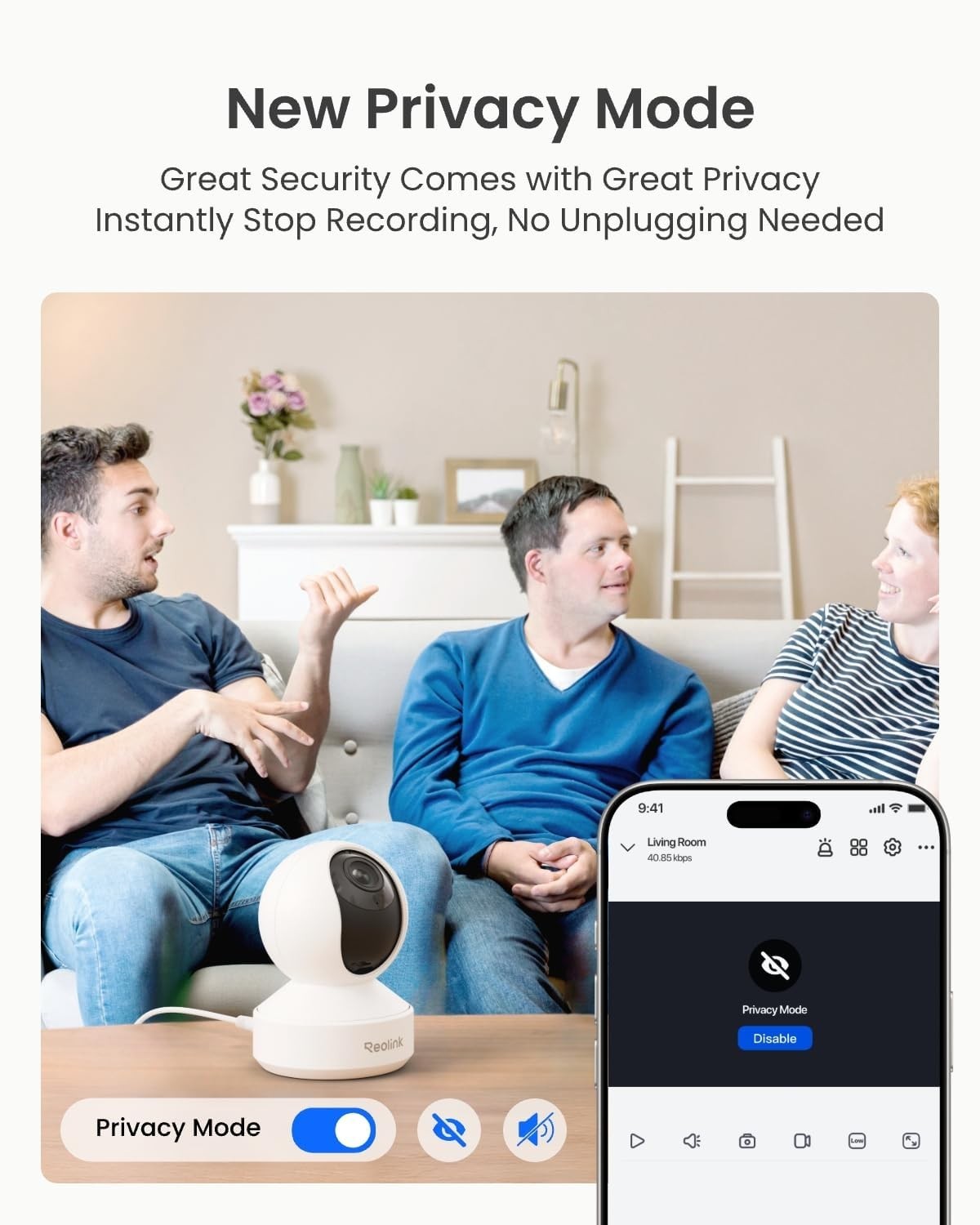 Two-Way Audio Indoor Surveillance Camera with Night Vision & Automatic Tracking