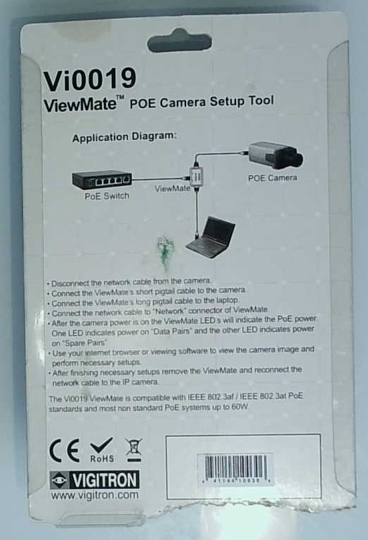 Vigitron Vi0019 ViewMate PoE Camera Setup Tool