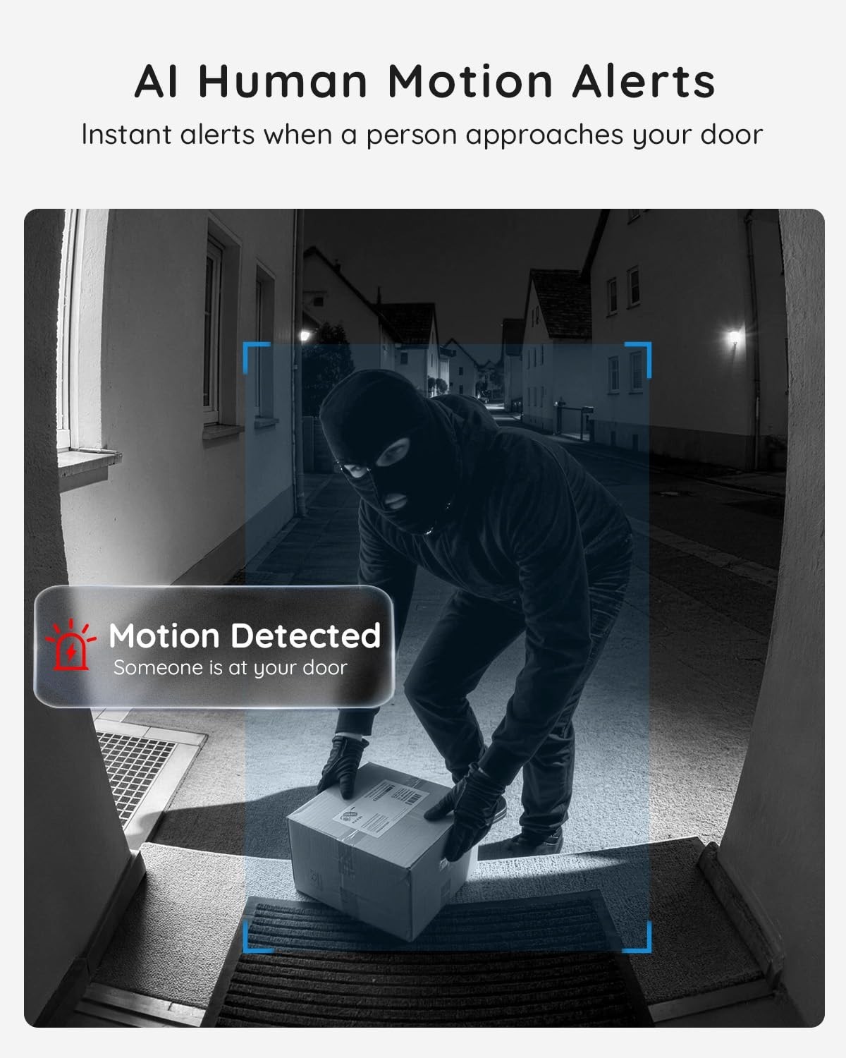 Wireless Video Doorbell Camera – 2K HD, 166° Wide View, Night Vision, Motion Ale