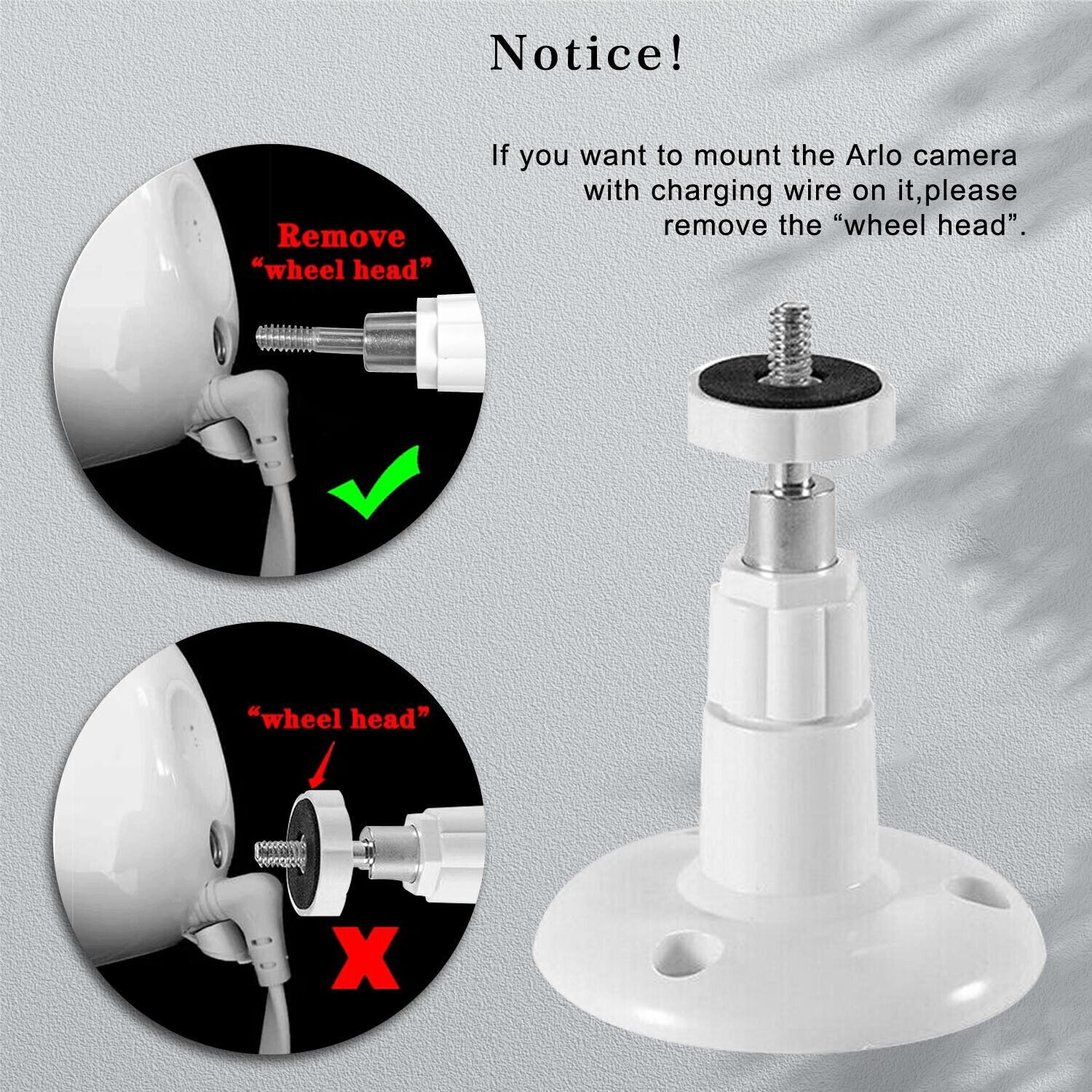 4PC 360° Adjustable Wall Mount for Arlo Pro 4/3/2, Arlo Ultra Eufy Cam 2C Camera