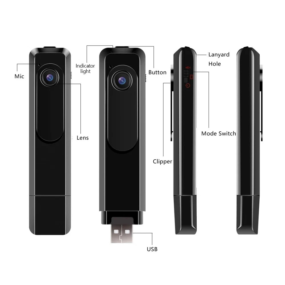 HD 1080P Mini Body Camera Portable Wearable Pocket Video Recorder Cam
