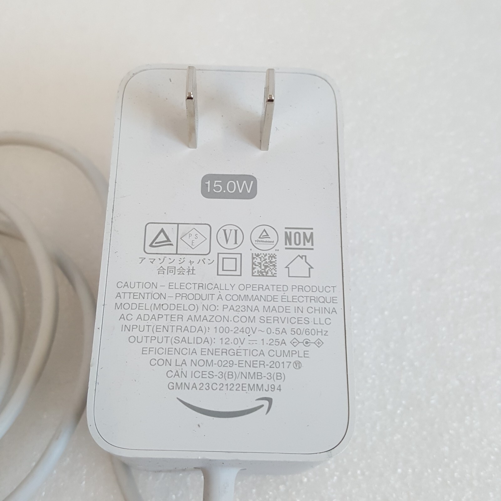 Genuine Alexa AC Power Adapter Charger 15W For Echo Dot (5th Gen) GP92NA