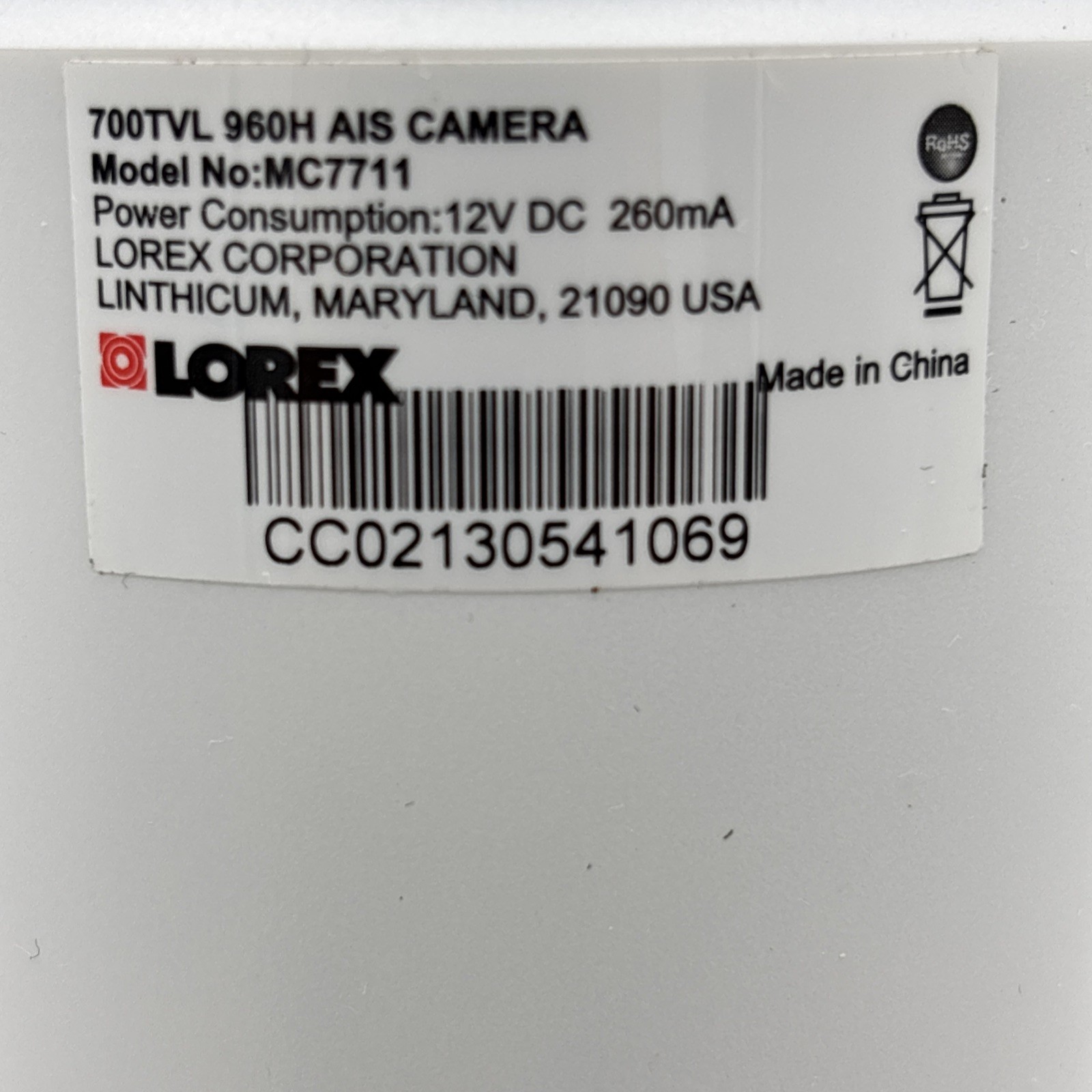 Lorex CVC7711 MC7711 960h 700tvl Weatherproof Night Vision Security Camera Mount