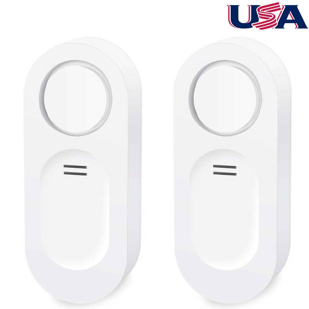 2x Water Leak Detectors Audio Alarm Senso Sensitive Leak 120dB for Home Kitchen