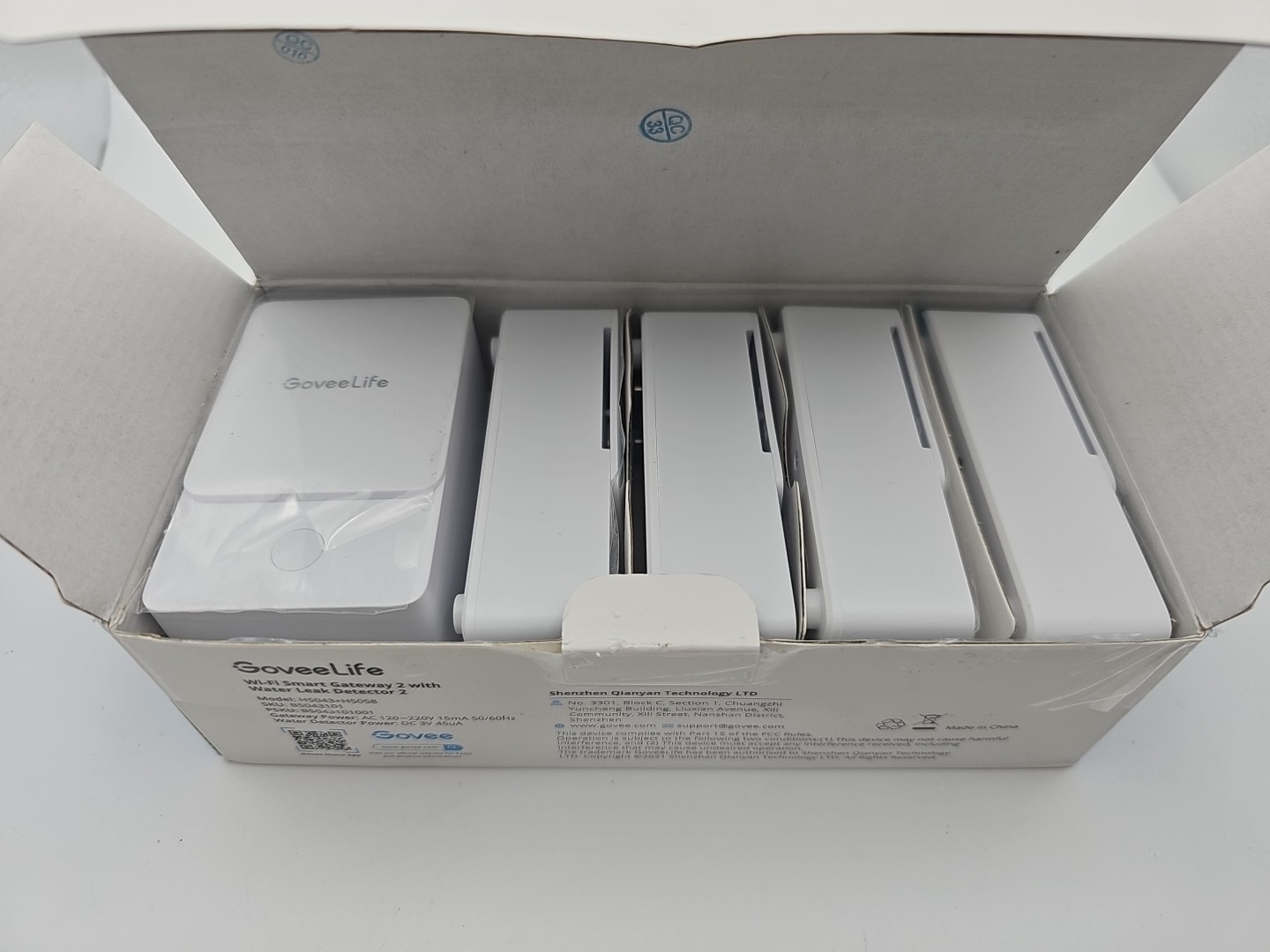 GoveeLife WiFi Water Ieak Detector 2, Smart Water Ieak Sensor 4 Pack New-Open