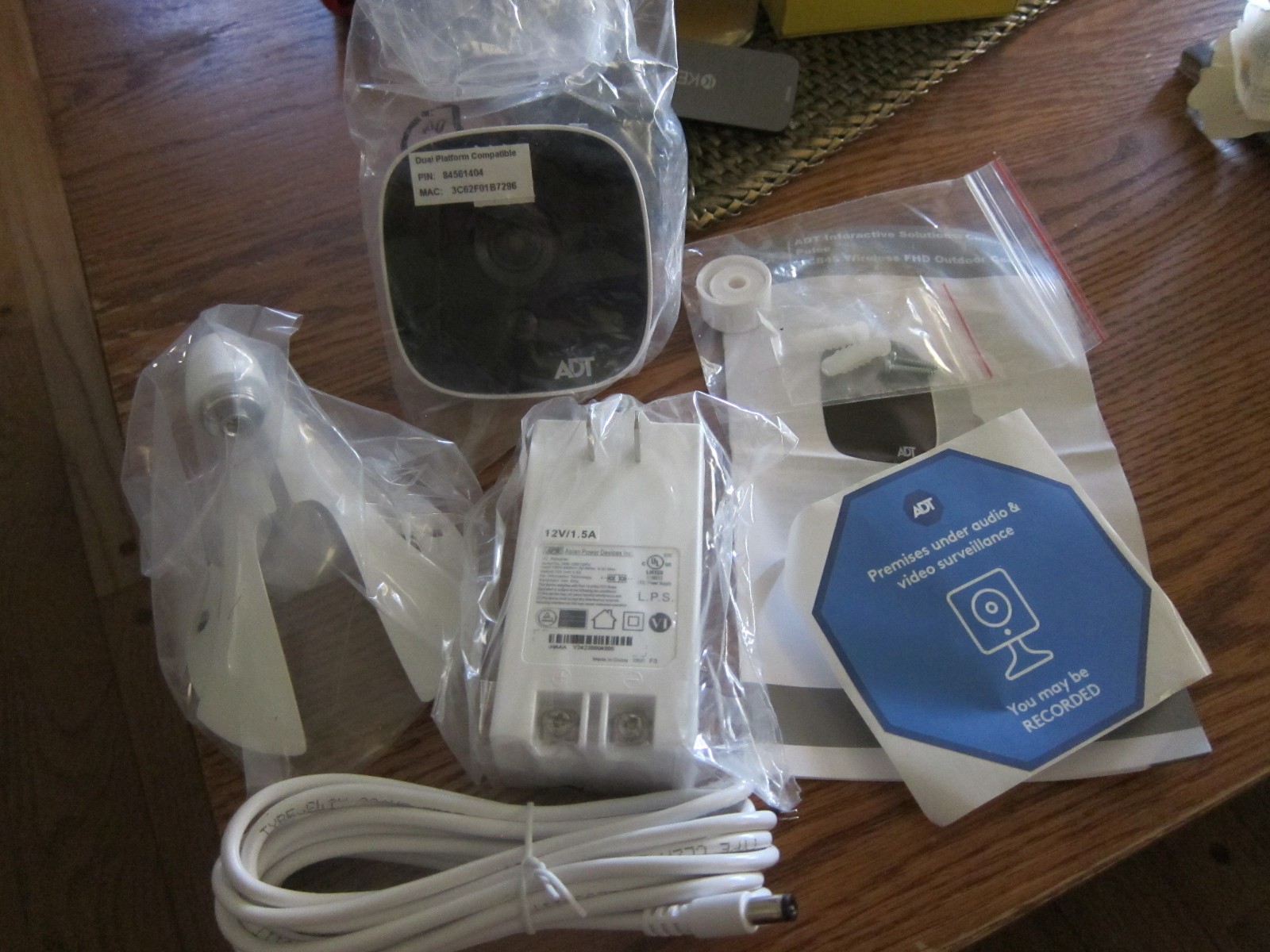 ADT OC845 1080p Wireless Security Camera | White Color | Outdoor