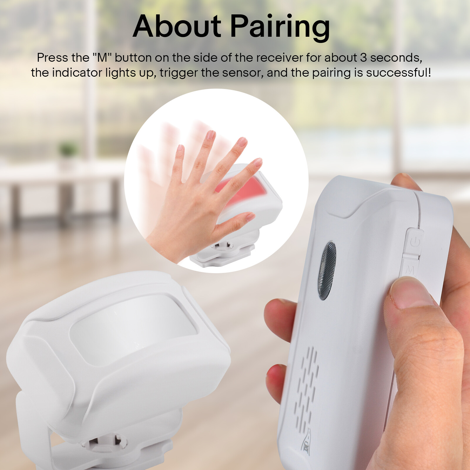 Electrical Infrared Sensor Receiver Paired Set Home Shop Security Detector 1 Set