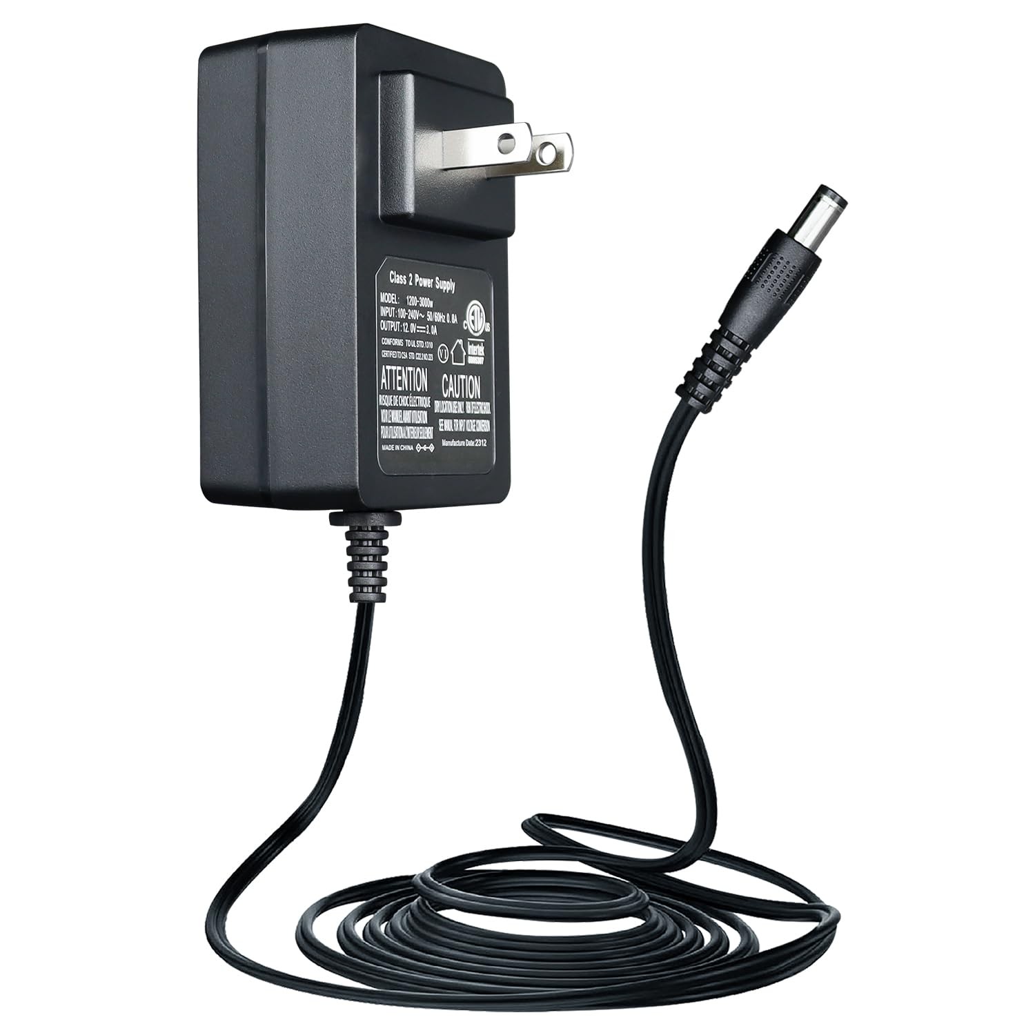 12V 3A Power Supply Adapter, 3000mA 36W AC DC Switching Adapter, 12V 500mA 1A…