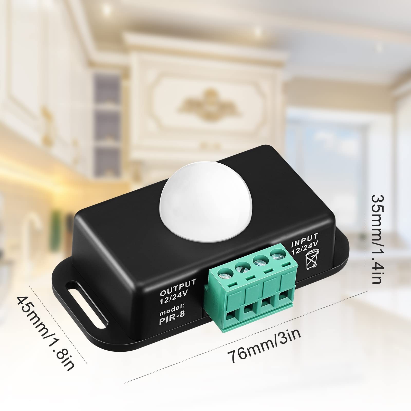 6 Pack PIR Motion Sensor LED Light Switch – 12V/24V Infrared Detector with Timer