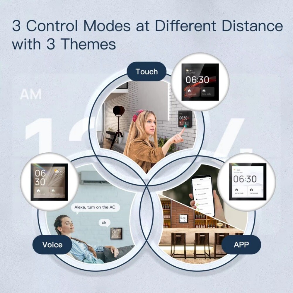 Wireless 4 inch Voice Control Smart Home Automation Control Touch Panel