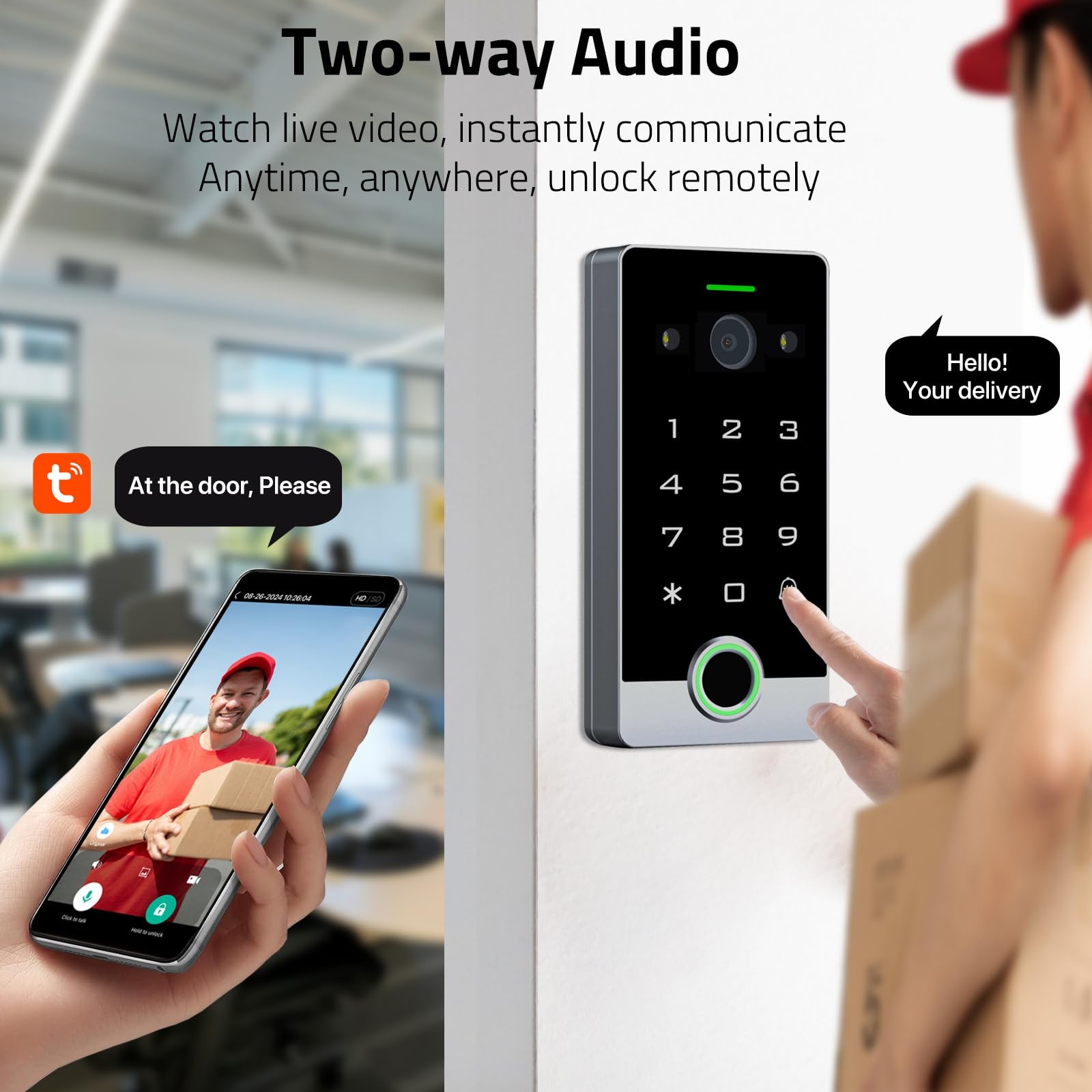 Smart WiFi Video Intercom & Doorbell Tuya Access Control System, Doorbell-ACS