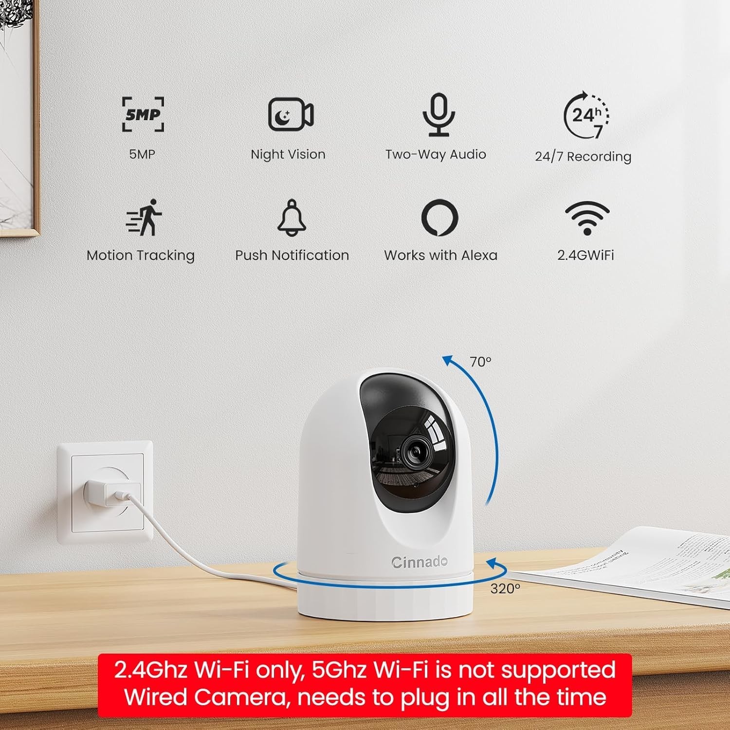 Blurams 2K Home Security Security Camera Works with Alexa & Google Assistant…