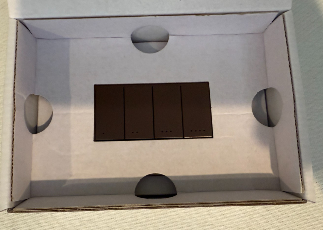 Savant Ascend Low Voltage Keypad – 4 Button Brushed Bronze WFB-BZLV04-00