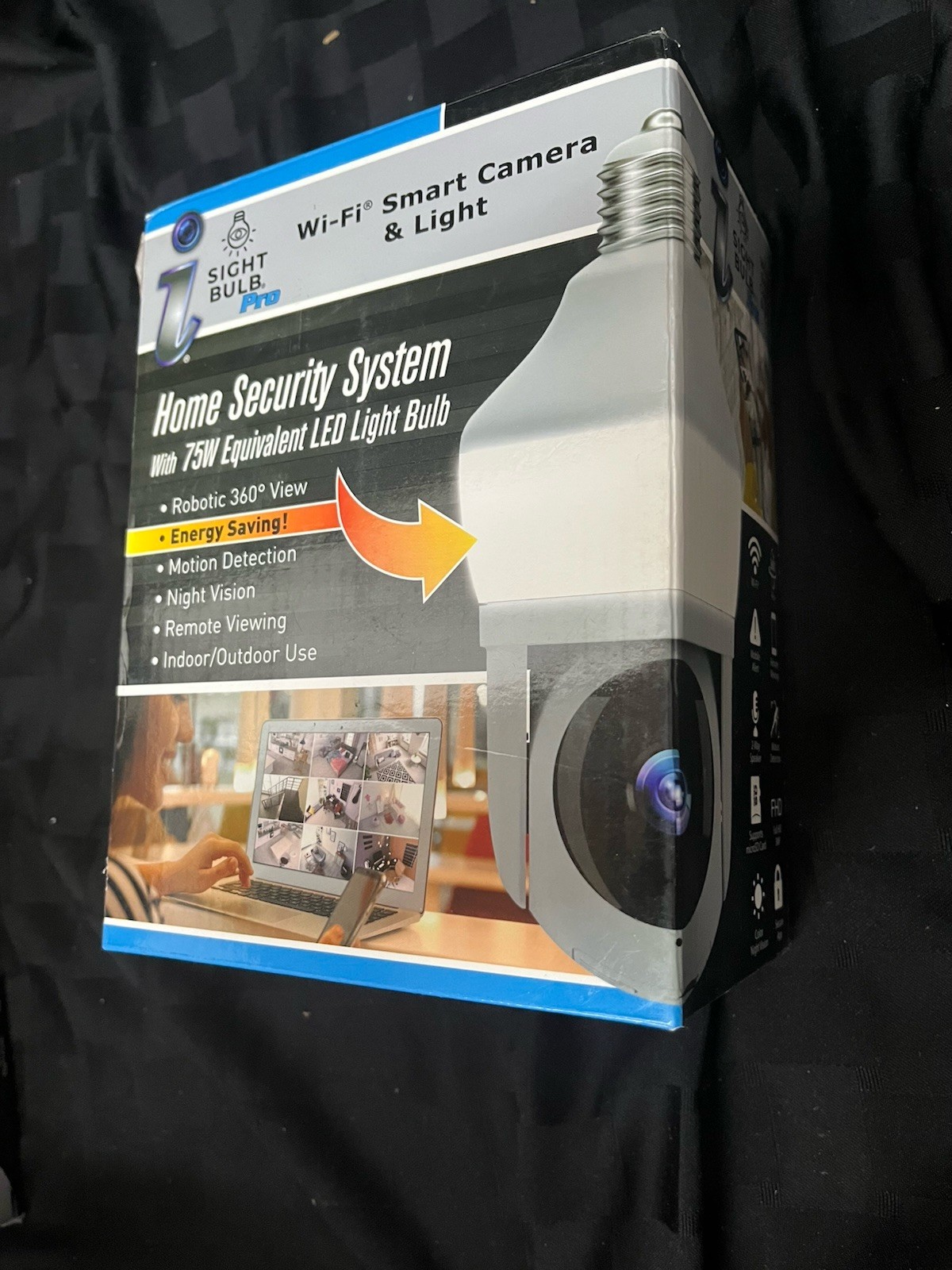 New Sight Bulb WiFi Smart Camera & Light Pro, 75W Equivalent LED Light Open Box