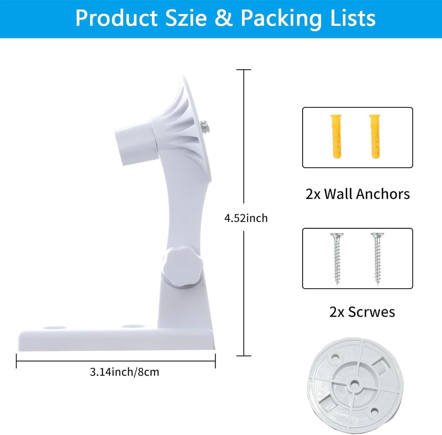 Wall Mount Compatible with Tp-Link Tapo C210/ C200 and Kasa Indoor Pan EC70/ EC7