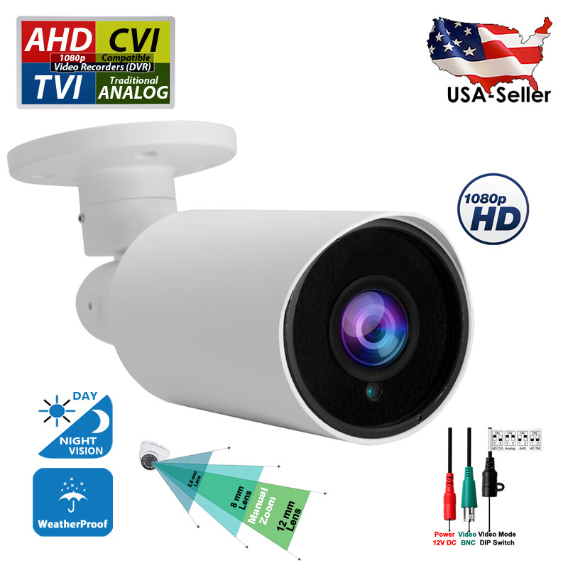 1080P Outdoor CCTV Night Vision Security Camera Manual Zoom AHD TVI CVI Analog