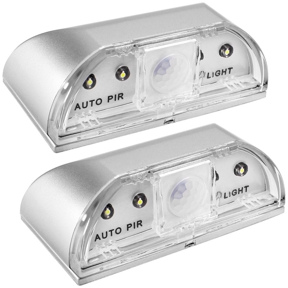 SENHAI 2 Pack Keyhole Light, Infrared IR Approx. 80mm * 46mm * 30mm, Silver