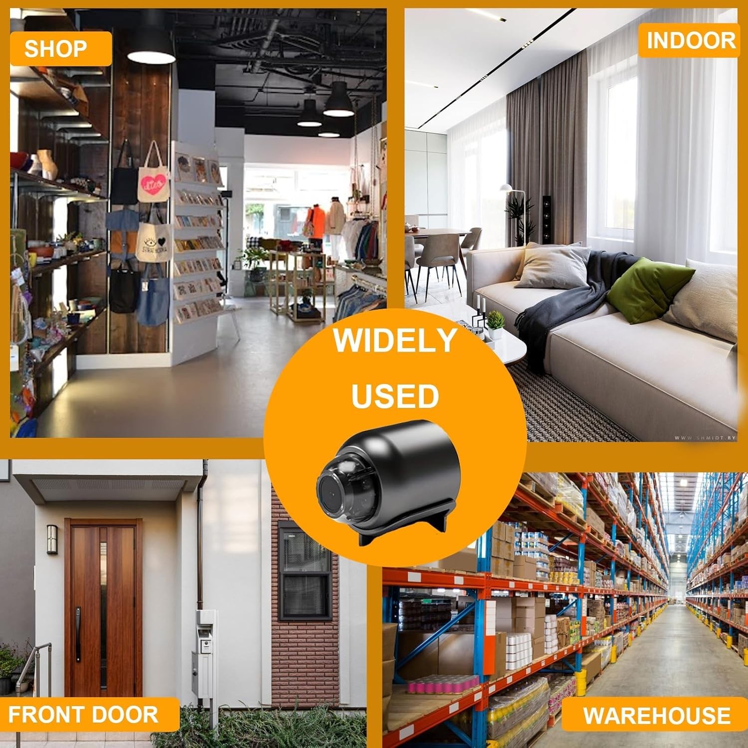 Compact Indoor/Outdoor WiFi Camera – 160° View, App Control, 26ft Night Vision