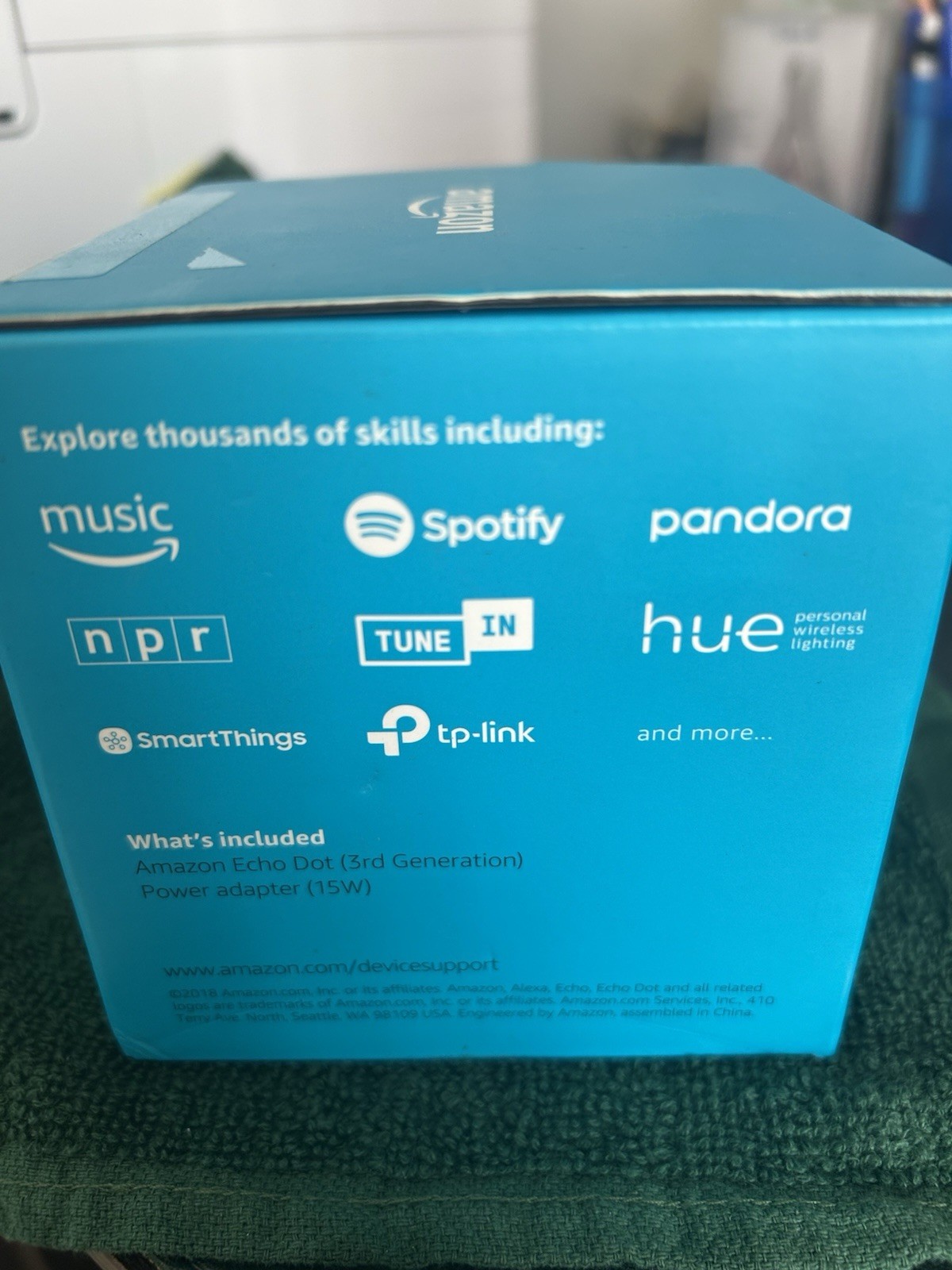 NIB Sealed Amazon Echo Dot (3rd Generation) Smart Speaker – White