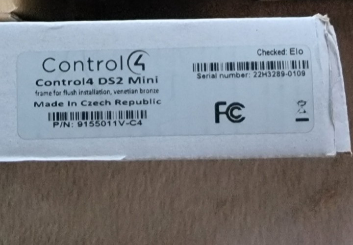 Control4 C4-DS2MINIFP-VB Mini Flush Plate Venetian Bronze Control 4 2N IP Verso