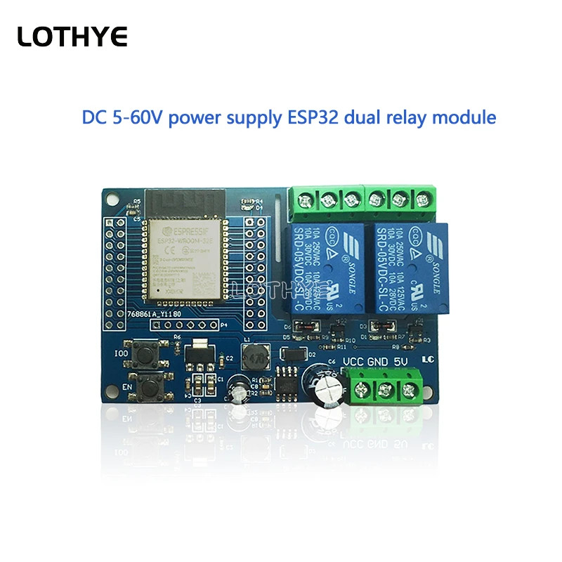ESP32 WROOM ESP32 Dual Channel Wifi Bluetooth Relay Module Secondary Development