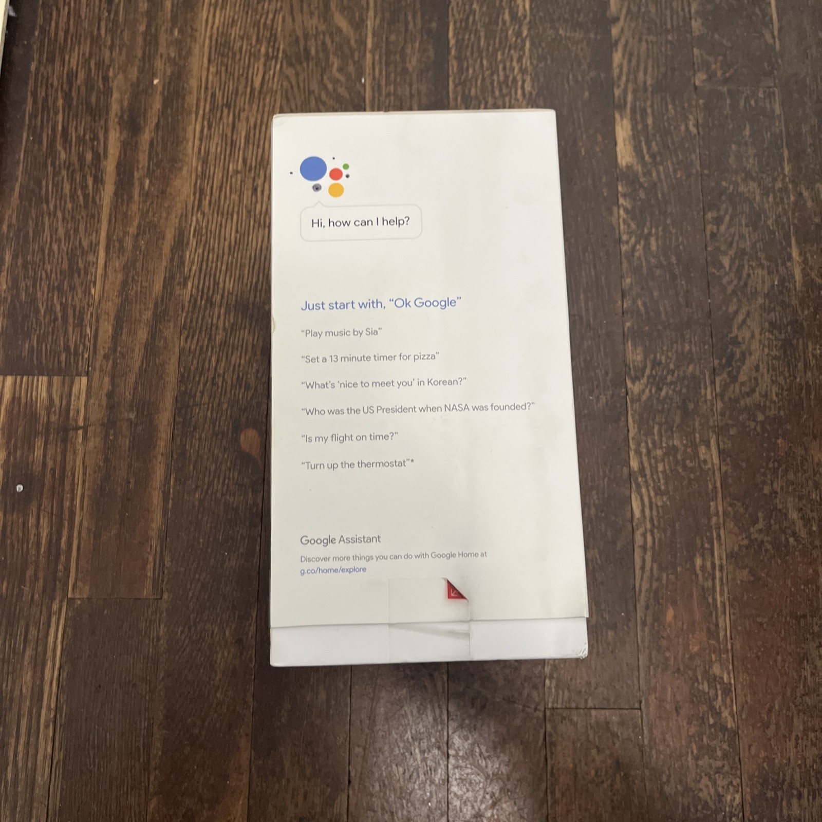 Google Home Smart Speaker – Built In Assistant GA3A00417A14 White New Sealed