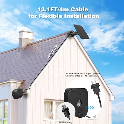 4 Pack 6W Solar Panel for Blink Outdoor 4（4th Gen Camera Solar Panel Charger