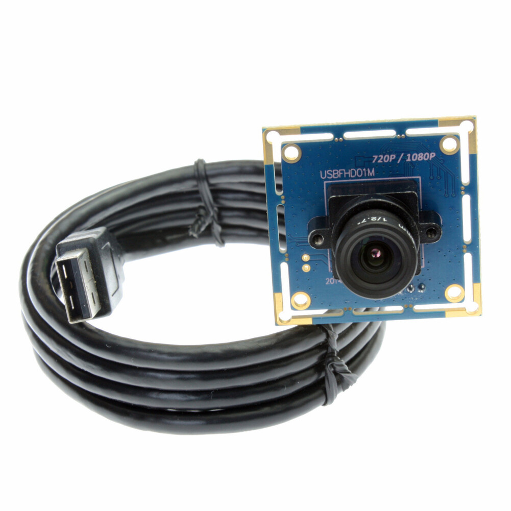 UVC Camera 1920×1080 HD WebCam 2.8mm Wide Angle Lens Free Driver USB Camera 2MP