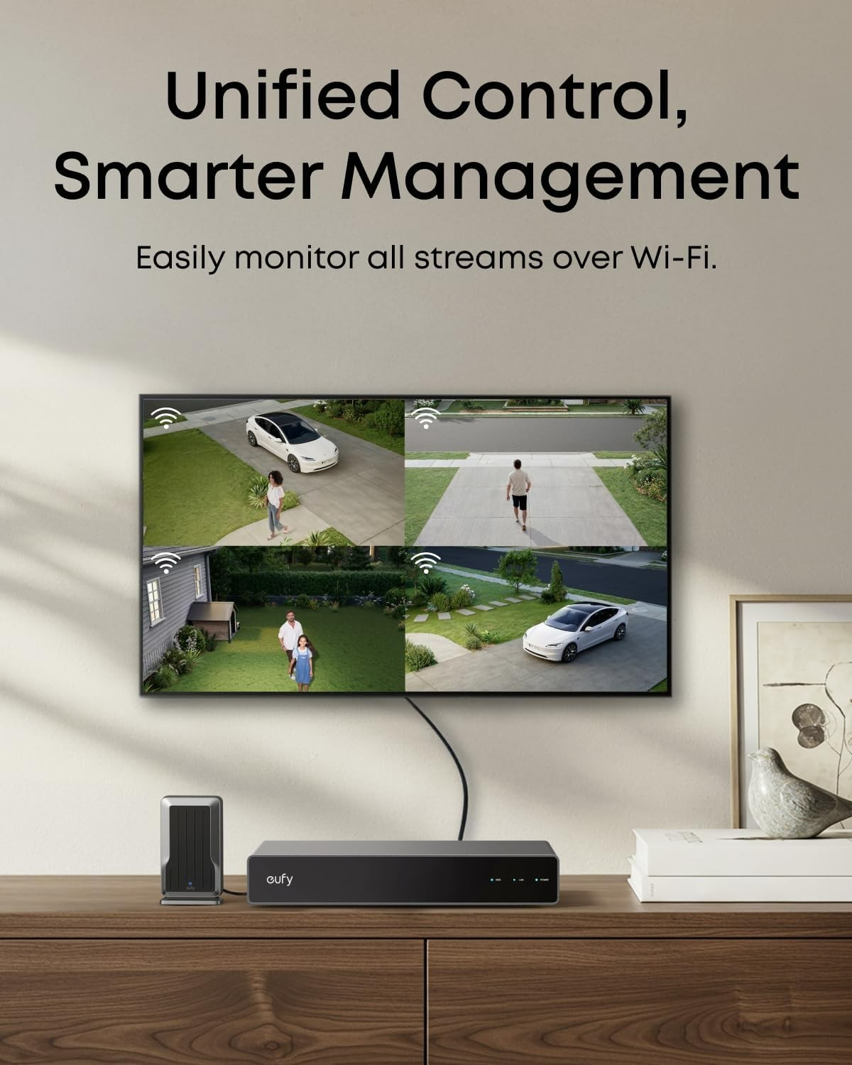 NVR Wi‑Fi Module, Only for Poe NVR System, Supports up to 16 Wi-Fi Cameras, Vi