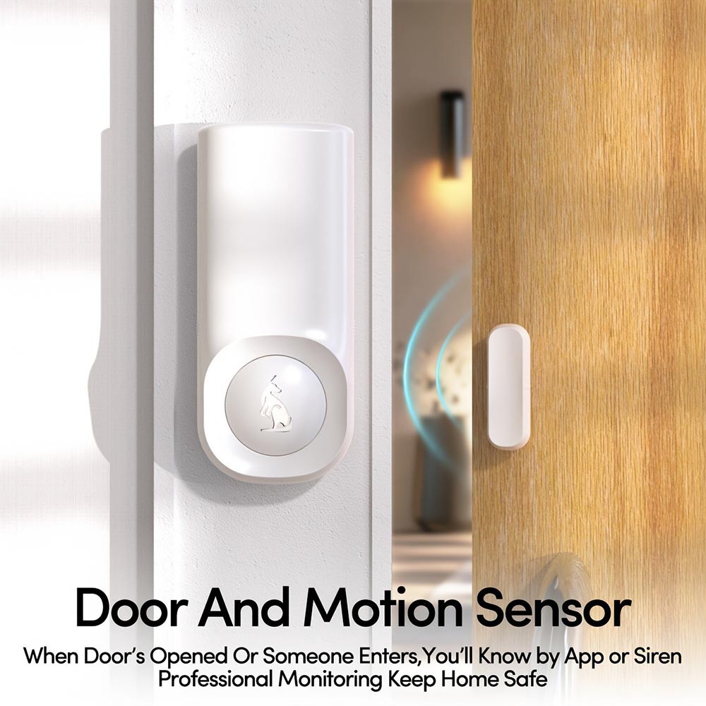 Security-Focused Compact Easy-To-Install Loud-Alert Door and Window Entry Sensor