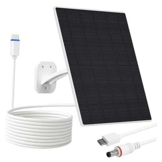 FUTUREZEN Solar Panel for Security Camera0W Solar Charger with DC 1 White