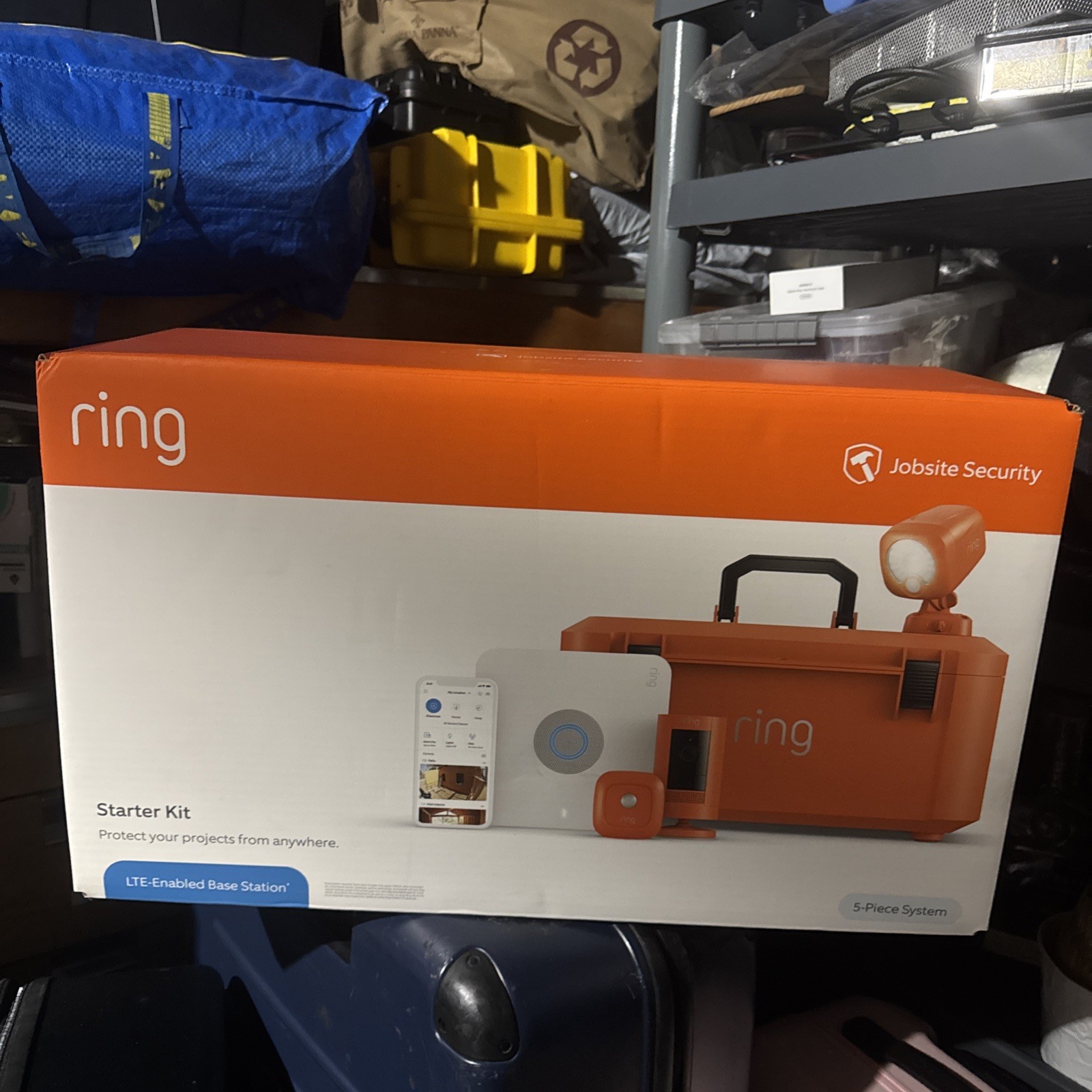 NEW Ring Jobsite Security 5-Piece Camera System Starter Kit Orange