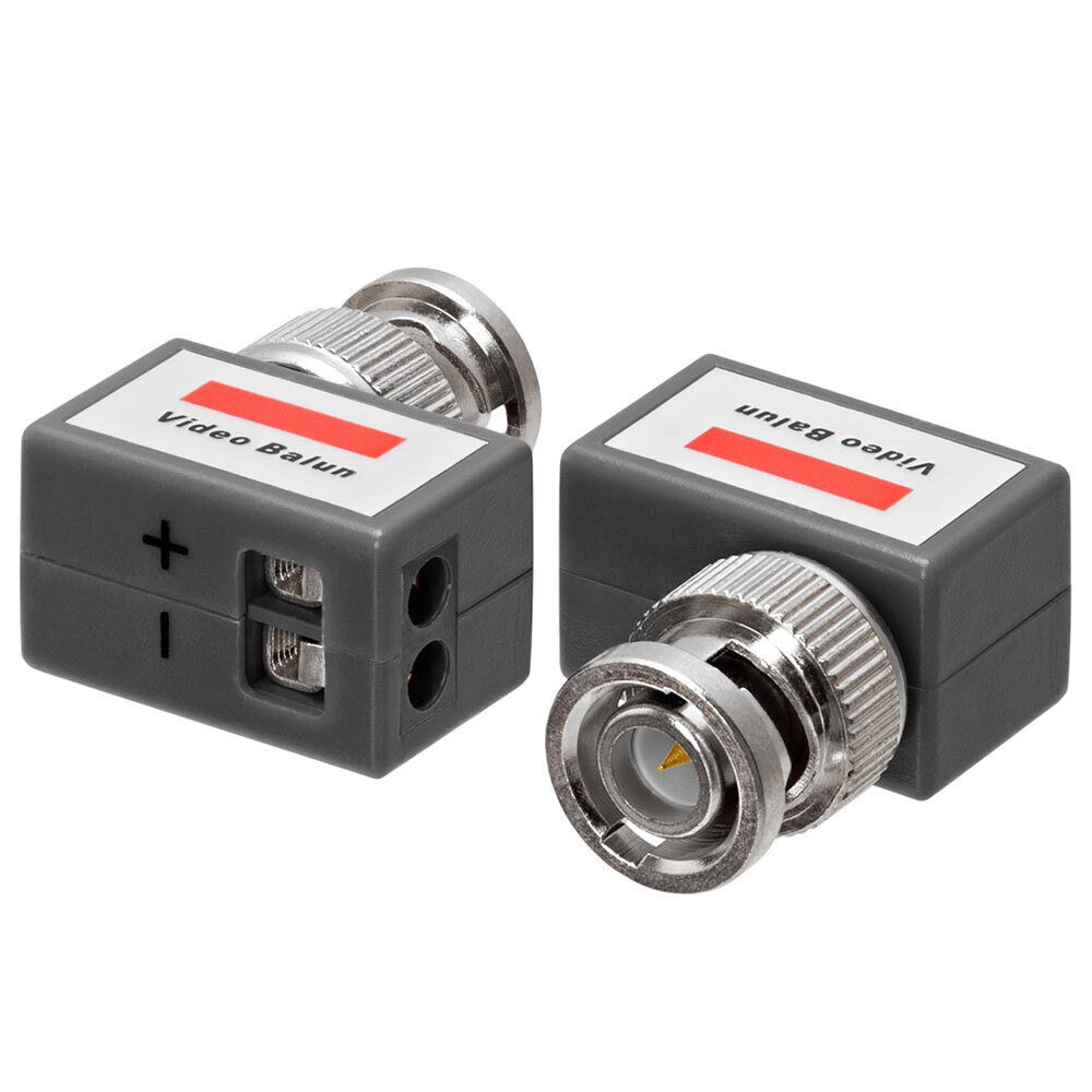CCTV Coaxial BNC Balun Cat5 Cable Transceiver Adapter Camera Video Balun LOT