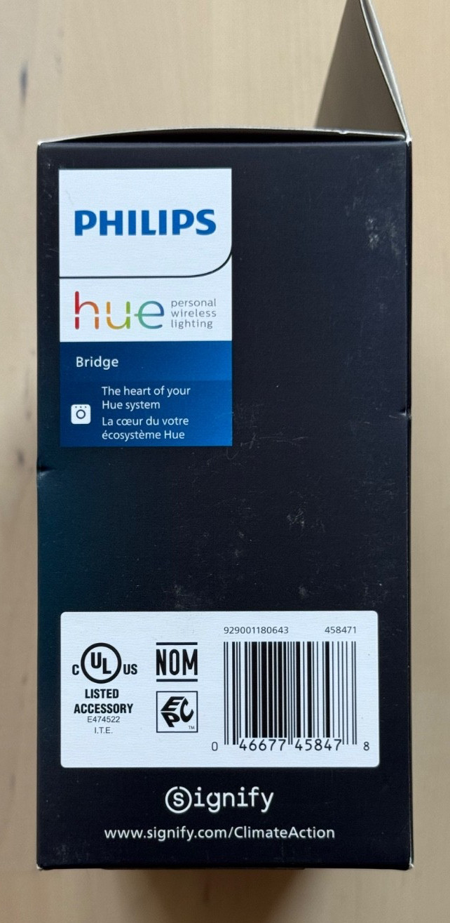 Philips Hue Gen 2 Bridge Control System – 458471 – 324131201801 w/ Power Supply