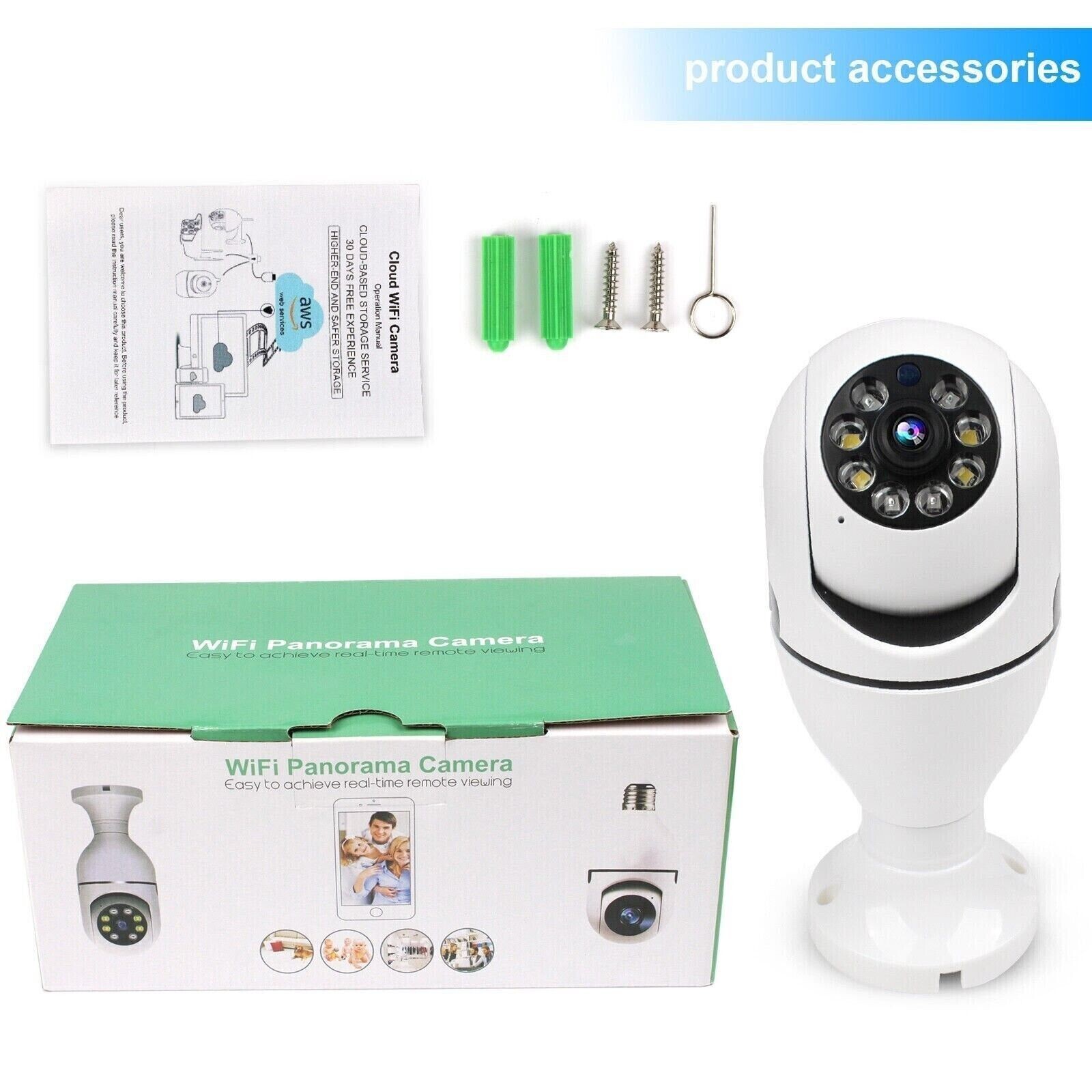 HD Smart Camera, WiFi Panorama Camera, 360° View