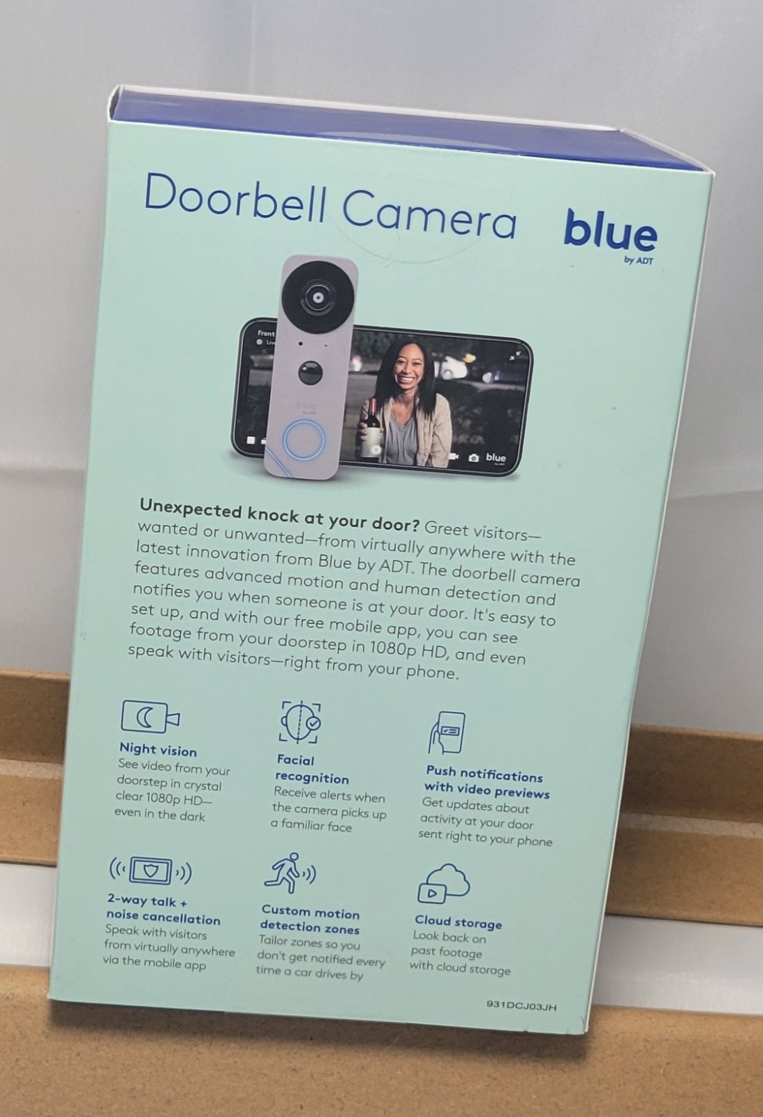 Factory Sealed NEW Blue by ADT Doorbell Camera – Pearl Gray